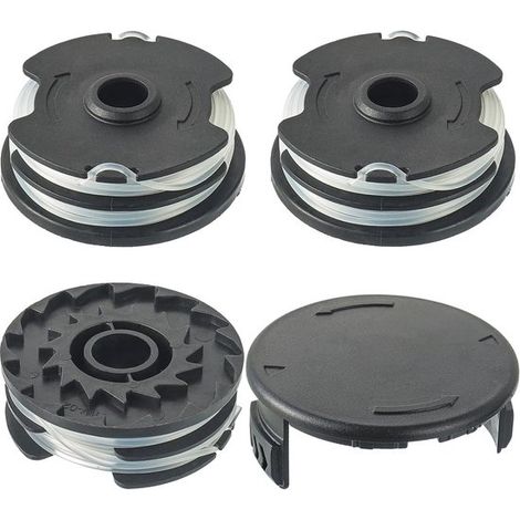 Bobinas de repuesto para cortacéspedes LIDL Parkside PRT 550 A1, A3 PRTA 20-Li A1, B2, C3 (3 bobinas de repuesto para cortacésped + 1 tapa de bobina) (1/5)