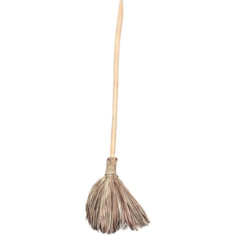 Balai Extérieur Canne Et Palmier - Bambou Et Bois - Design pour Terrasses, Balcons, Jardins - Résistant Et Léger - Longueur 120 cm - Couleur Naturel (1/4)
