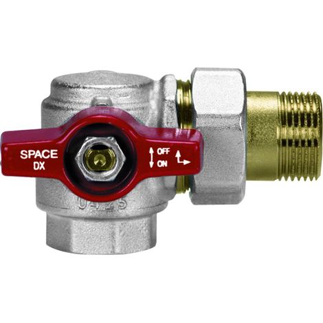 Valvola a Sfera a Squadra in Ottone con Verso Destro a Presa 2071R406DXR