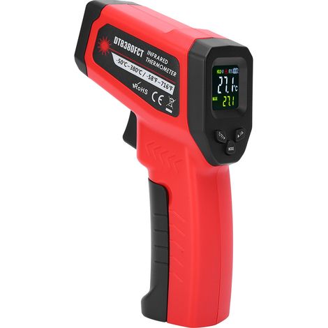 DT8380FCT Berührungsloses Infrarot-Thermometer Temperaturmessgerät Detektor 50380℃ (1/5)