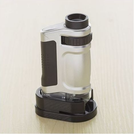Microscope de Poche, loupe de bijoutiers Portable avec Microscope à grossissement 20X avec lumière LED (1/5)