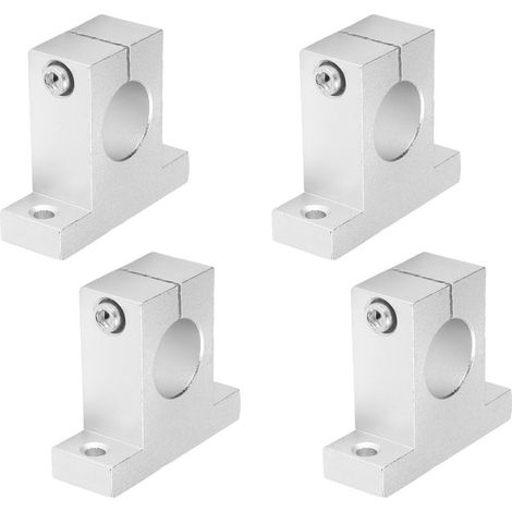 Lot de 4 roulements à billes linéaires - Rail de serrage linéaire - En aluminium - Pour arbre de 25 mm de diamètre (1/5)