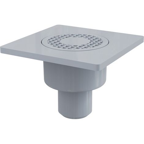 Siphon de sol PVC, sortie verticale Ø 50, grille PVC 150x150 mm, APV4