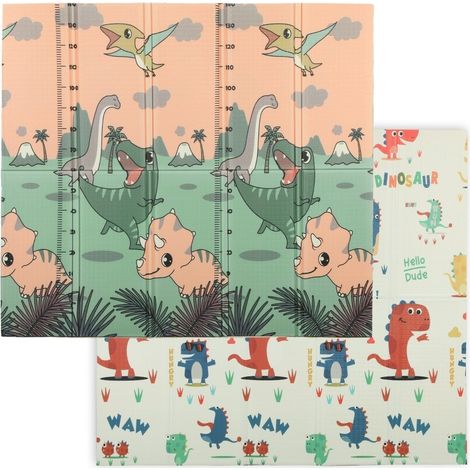 Alfombra de juego para bebé plegable de doble cara 196 x 176 x 1,5 cm de XPE multicolor HOMVRA (1/5)