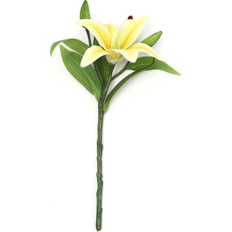 Bouquet de Lys de Simulation Unique, Bouquet de Mariage Artificiel Fausse Plante de Lys de Mariée pour la Maison Bricolage Centres de Table Décor de Fête (C) (1/5)