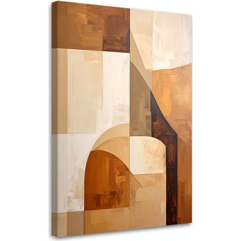 Stampe su Tela, Composizione geometrica nei toni del beige, 20x30 (1/5)