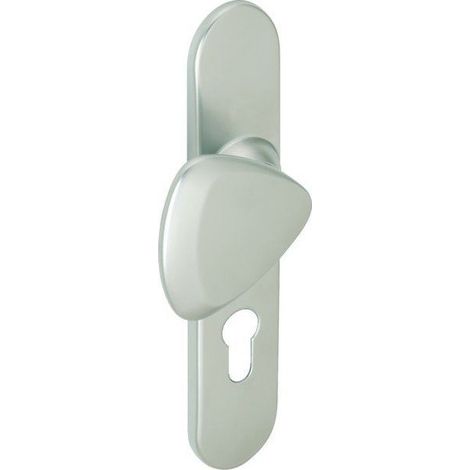 Poignée de porte palière chromée velours - Clé I - 215 mm