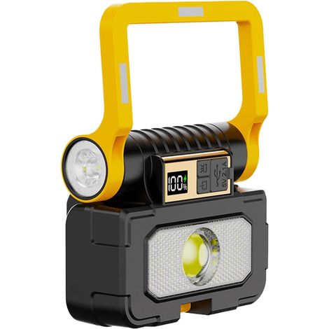 Lampe de Travail Rechargeable - Projecteur Solaire Léger Rechargeable - (1/5)