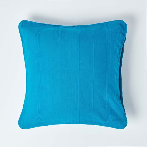HOMESCAPES Housse de coussin en coton - Rajput - Turquoise - 45 x 45 cm