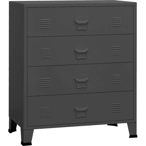 Maison Exclusive - Armoire à tiroirs industrielle Anthracite 78x40x93 cm Métal (1/5)