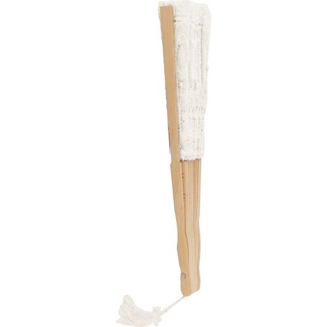 Décoration d'éventail en dentelle ajourée de style européen et américain, blanc laiteux (1/5)