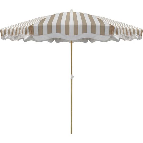 Parasol à rayures en polyester Ø240 cm, ISOLA (1/3)