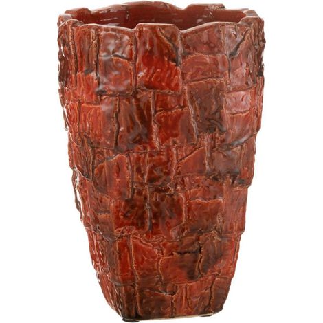 Vase Design en Céramique "Akane" 36cm Rouge (1/2)