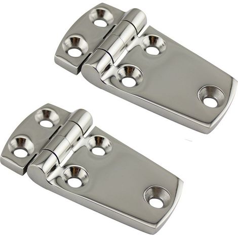 Support de Matériel Porte Charnière en Acier Inoxydable - À Toute Épreuve pour Bateau, Cabinet, Plateforme - Marin, Garage, 2pcs 38 mm x 70 mm (1/4)