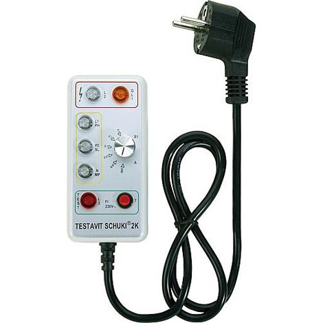 Testavit Schuki 2 Appareil de controle pour prise de coura avec testeur FI- 10-500mA, saccoche incl (1/3)