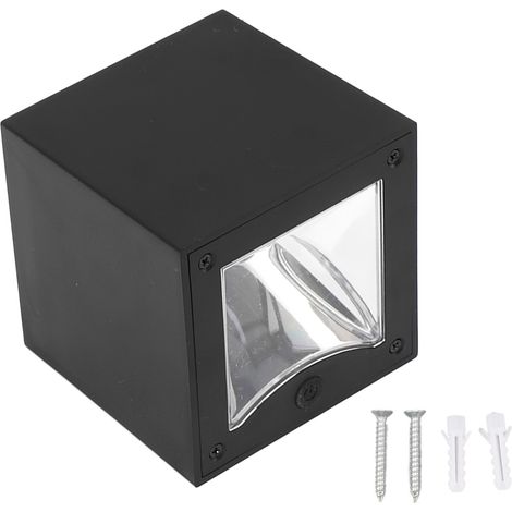 Applique murale solaire carrée LED RGB et blanc chaud, étanche IP65, autonome sans fil pour jardin terrasse clôture (1/5)