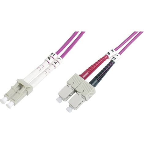 Câble de raccordement FO Digitus DK-2532-05-4 [1x LC mâle - 1x SC mâle] 50/125 µ Multimode OM4 5.00 m X43881 (1/4)