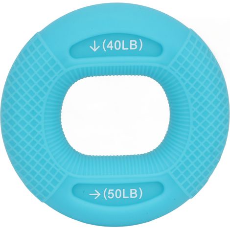 Anneau de renforcement de poigne en silicone, 2 niveaux, exerceur d'avant-bras pour escalade, 40 à 50LB, bleu (1/5)