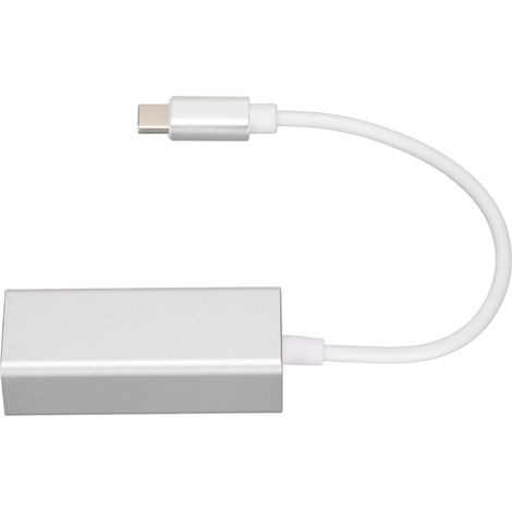Adaptateur Ethernet USB-C vers RJ45, convertisseur de transmission stable argenté pour MacBook Pro et Galaxy S9/S8/Note 9100 Mo