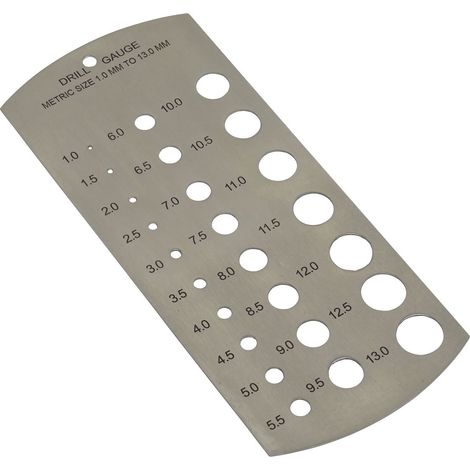 Sealey Drill Gauge Metric 1-13mm DGM1 (1/3)
