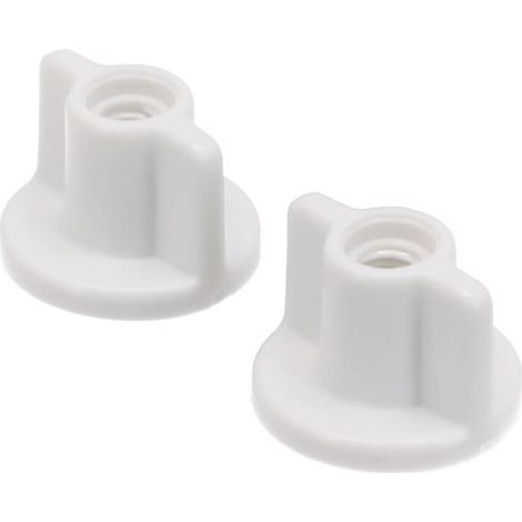 Ensemble de 2 vis de fixation arrière en plastique pour abattants de toilette accessoires pour siège de toilette fixation inférieure de remplacement pour couvercles de toilette pour vis (1/4)