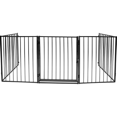 SWANEW Cancello di sicurezza a 5 pannelli per bambini. neonati e animali 3.4 metri Cancello di sicurezza 305x76cm Cancello di sicurezza (1/5)