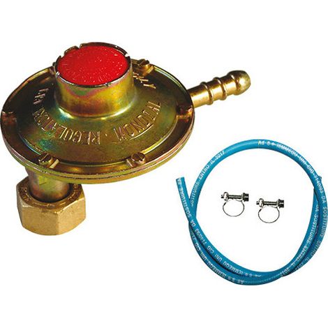Kit regulador de gas TF curvo Z10168 – Tubo de 1 m y bridas incluidas