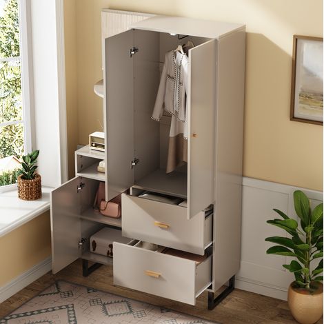 mobile armadio 110x38x186 ingresso cassetti softclose OKMYHOME (1/5)