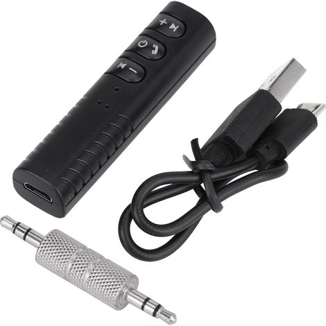 adaptador de audio Bluetooth, receptor estéreo de 3,5 mm, conexión dual, compatible con iOS, para coche y altavoz. (1/5)