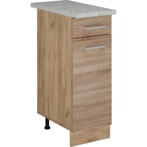 Mueble bajo de cocina R-Line, Sonoma, 30 cm ET Mármol, Vicco