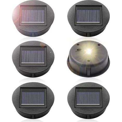 6er-Set Ersatz-Solarlaternen, Solarabdeckungen mit LED-Leuchtmitteln, wasserdichte Ersatz-Solarleuchten zum Aufhängen im Freien, Gartendekoration (1/5)