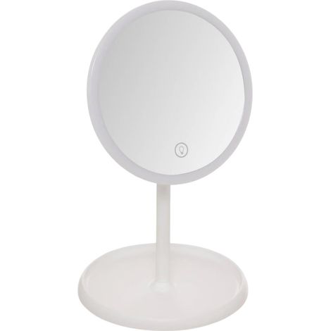 Miroir Lumineux à Poser "Tactile" 30cm Blanc