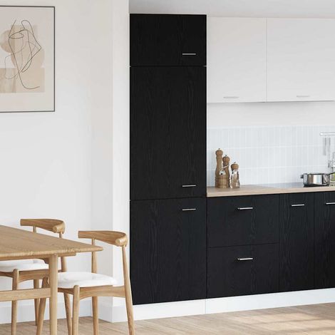 Hängeschrank Lyon Schwarz Eichen-Optik 60 x 31 x 207 cm