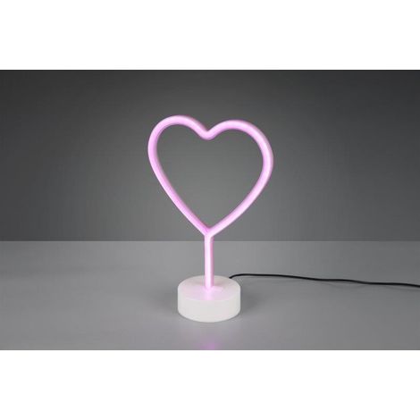 Lampada Da Tavolo Moderna Heart Led Rosa L20 cm Cuore Trio Lighting (1/5)