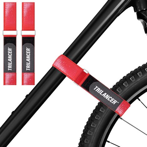 Sangles Réglables avec Revêtement Antidérapant pour Stabiliser Les Vélos avec Système Scratch pour Support à Vélo sur Voiture et Râtelier à Vélo,pour Transport (1/5)