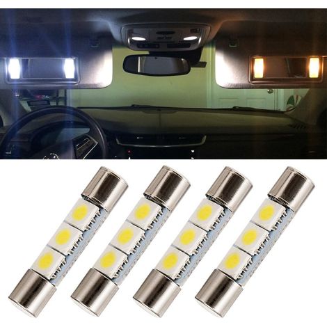 Pack White 5050 3SMD LED Bulb Replacement for 3056 3057 TS-14V1CP 6000K 28mm (1/5)