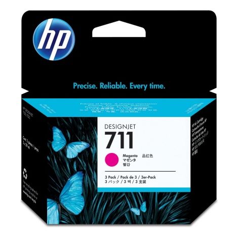 Cartuccia d'inchiostro HP 711, confezione da 3 (CZ135A), magenta