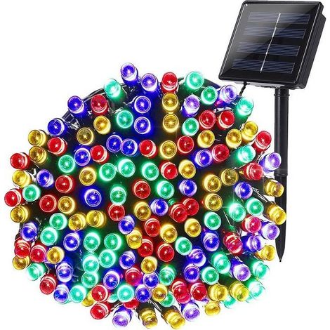 AGE Guirlande Lumineuse Solaire Extérieure - 20m200 LED Guirlande Lumineuse Solaire de Noël Imperméable, 8 Modes d'éclairage, Lumières Décoratives pour Jardin, Cour, Clôture, Décoration de Sapin de No (1/5)
