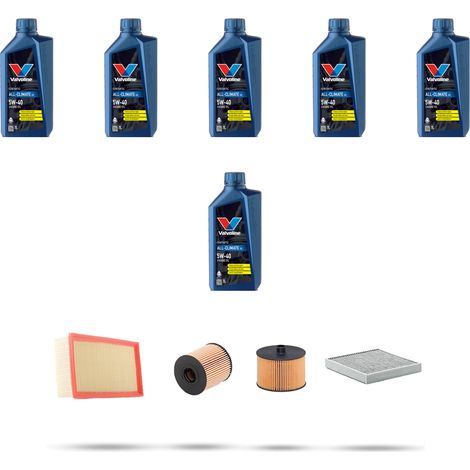 Kit tagliando 4 FILTRI e 6L OLIO compatibile con Citroen C5 III 2.0 HDI 103kw dal 2009 (1/5)