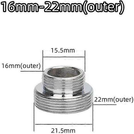 Adaptateur métallique pour robinet de cuisine avec aérateur intégré, filetage interne, pour économiser l'eau - WELLNGS (1/5)