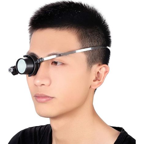 15 x Magnifying Glass with LED Light Head Magnifier Head Monocular Adjustable Magnifying Glasses for Reading Repair Watch DIY Jewellery Exploration (1/5)