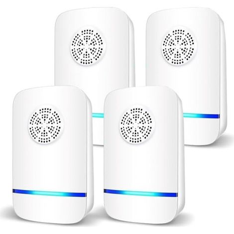 Répulsif Ultrasonique pour Souris 4 Pack,Anti-Rats,Silencieux,Non-Toxique, Efficace Contre Les Souris et Les Rats, sans Radiation Répulsif à Ultrasons Anti Rongeurs
