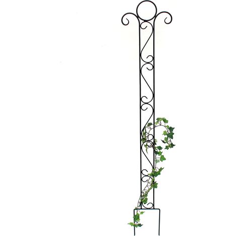 Dandibo – Treillis en métal 135 cm – Support pour plantes grimpantes – Résistant aux intempéries – Décoration de jardin élégante