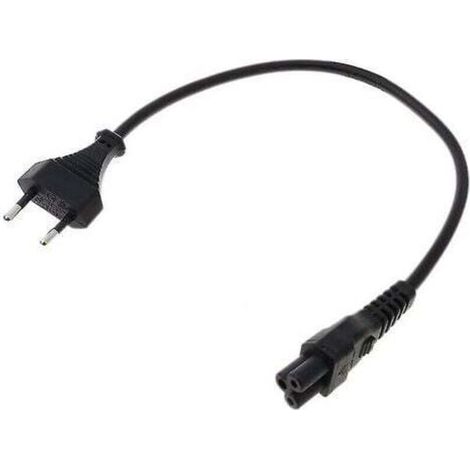 Micky 2-pin EU male to IEC 320 C5 power adapter cord for laptop power supply 3 (1/4)