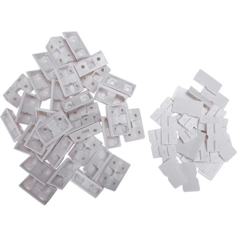 30 équerres de fixation d'angle à 90° en plastique blanc pour étagères et armoires (1/5)