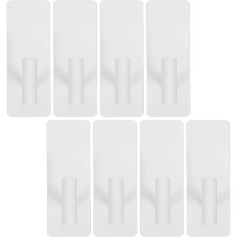 Crochets de salle bain auto-adhésifs, lot 8, porte-serviettes en acier inoxydable, sans perçage, (1/5)