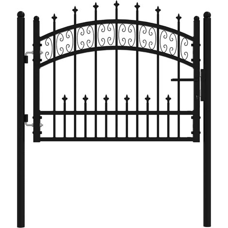 Maison Exclusive - Gartentor KAMPEN mit Speerspitze Schwarz 103 x (1/5)