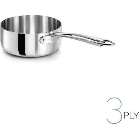 AGNELLI Casseruola Bassa Aluinox 3Ply con 1 Manico Inox 20x6 Cm