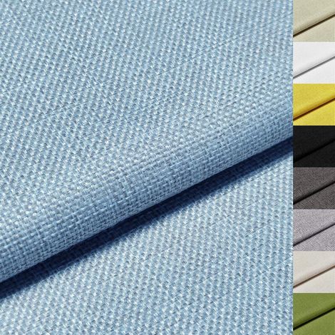 Tissu Lin Bleu Clair 250 x 148 cm, Tissu au Mètre pour Canapé et Chaise, Toile de Lin Résistante, Tissu Couture DIY pour Coussin, Housse, Décoration et Rénovation de Meubles (1/5)
