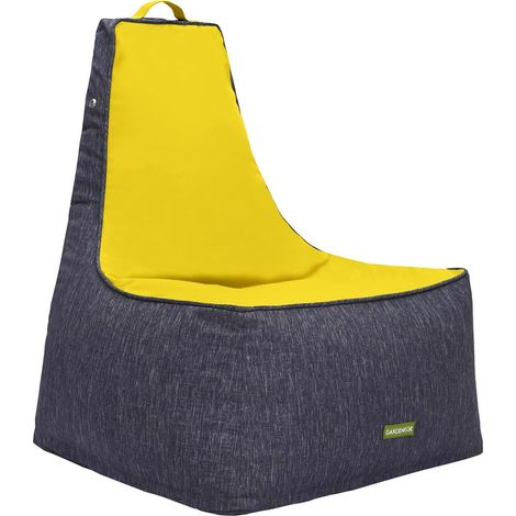 Gardenista - Sitzsack für den Außenbereich, Garten-Sitzsack für Erwachsene, UV-geschützter Garten-Sitzsack, wasserabweisende Sitzsäcke mit hoher Rückenlehne und Füllung - Aspen Gold (1/5)